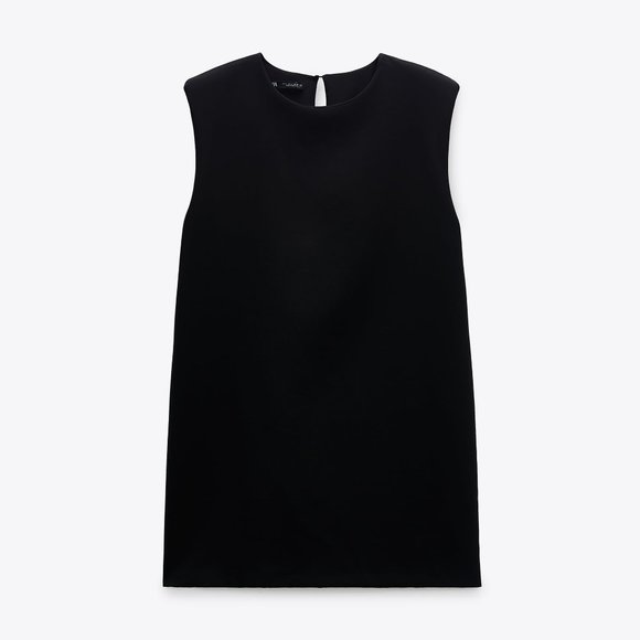 ZARA LITTLE BLACK SHIRT DRESS - Picture 2 of 3